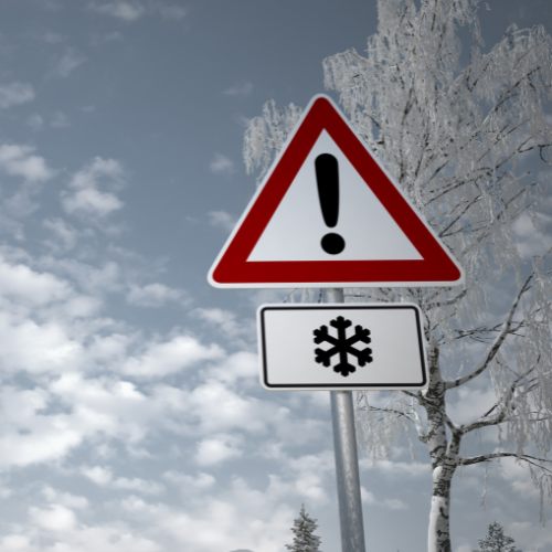 Gefahrzeichen Schneeglätte – Verkehrssicherungspflicht in Verl