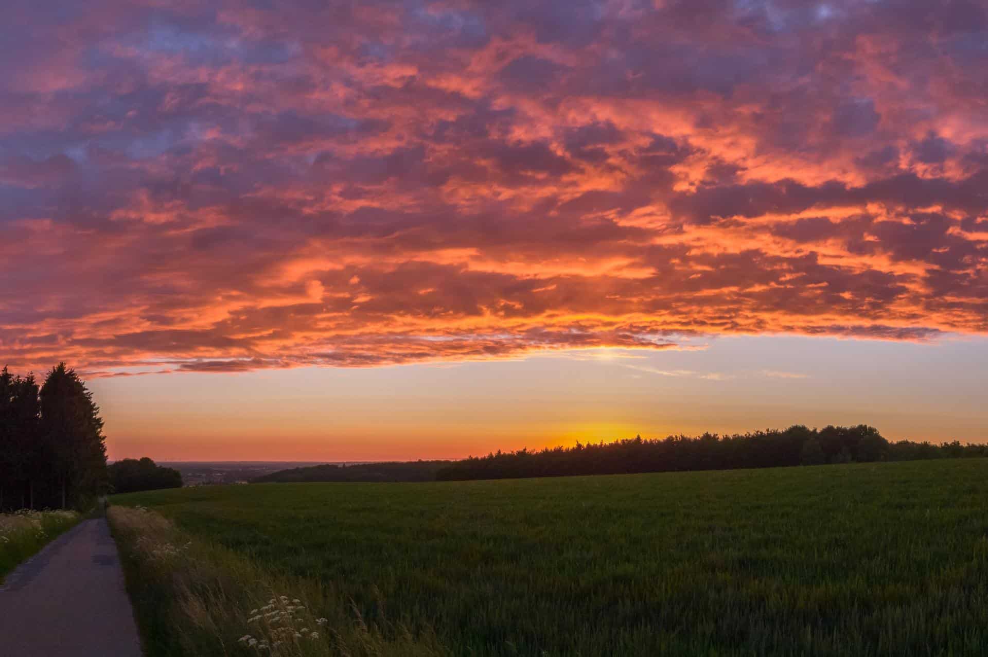 Abbildung Stemweder Berge in der Dämmerung